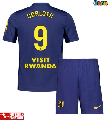 Atletico Madrid Alexander Sorloth #9 Bortatröja Barn 2025-26 Kortärmad (+ Korta byxor)